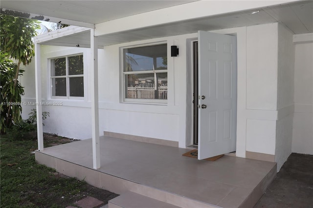 view of doorway to property