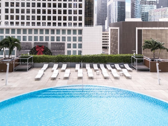 view of pool with a patio area