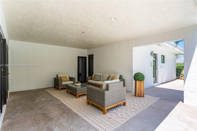 view of patio with an outdoor hangout area