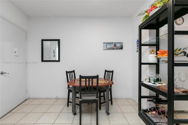 view of tiled dining room