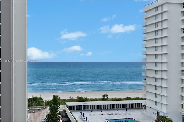 property view of water with a view of the beach