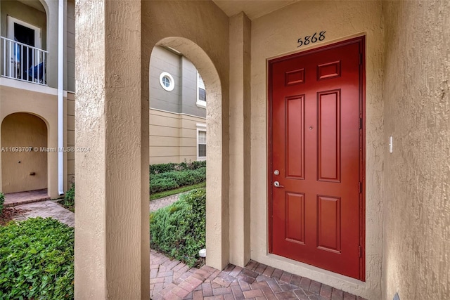 view of doorway to property