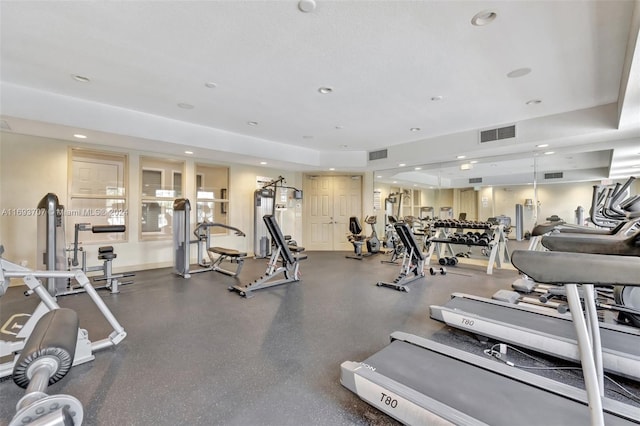 view of exercise room