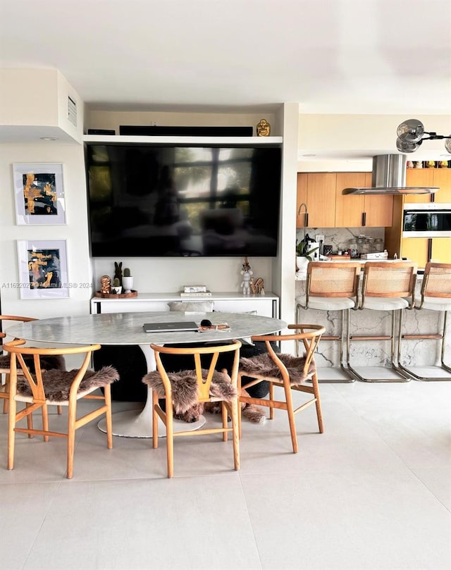 view of tiled living room