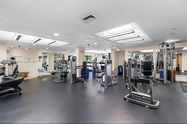 1121 Crandon Blvd Unit D402, Key Biscayne, FL 33149 - exercise room with recessed lighting