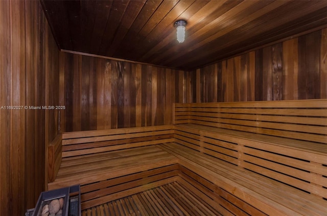 1121 Crandon Blvd Unit D402, Key Biscayne, FL 33149 - sauna featuring wooden walls and wood ceiling