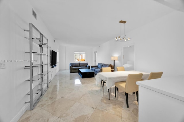10 Aragon Ave Unit 810, Coral Gables, FL 33134 - dining area featuring light marble finish floors