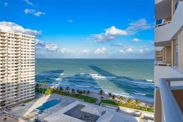 water view featuring a view of the beach