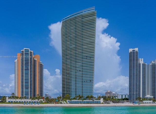 18975 Collins Ave Unit 3402, Sunny Isles Beach, FL 33160 - view of pool with a water view and a skyline view