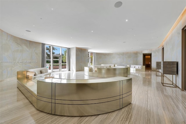 18975 Collins Ave Unit 3402, Sunny Isles Beach, FL 33160 - reception area featuring wallpapered walls