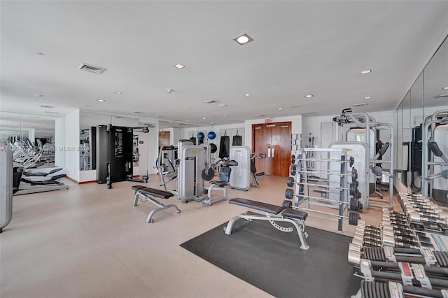 view of exercise room