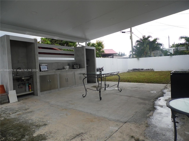 view of patio featuring area for grilling