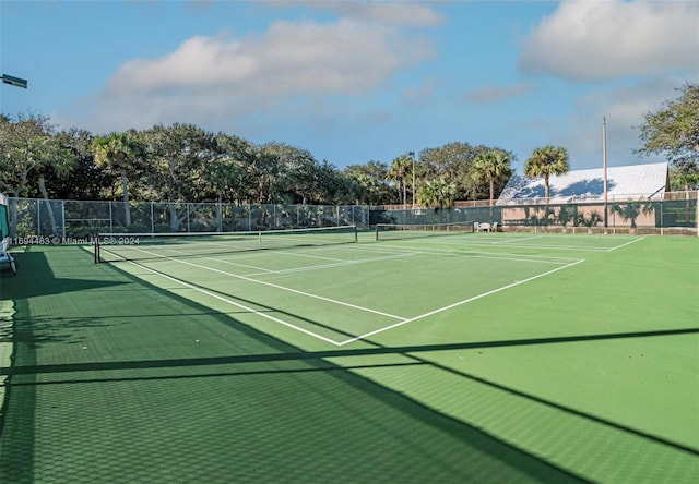 view of tennis court