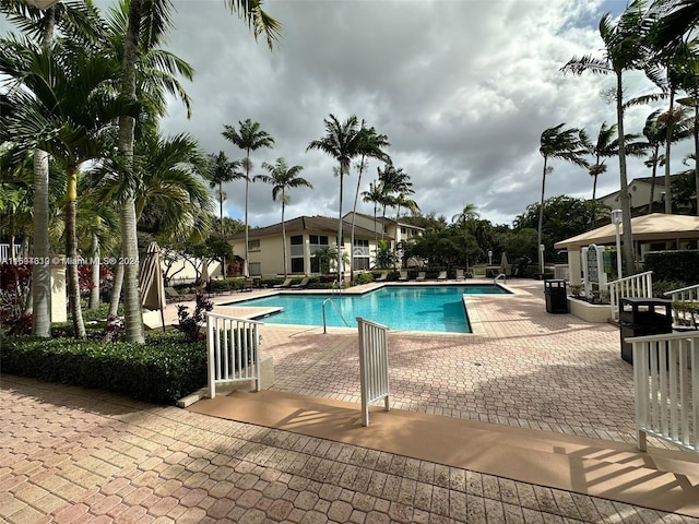 view of pool with a patio