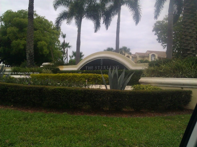 view of community sign