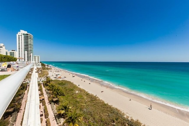 water view featuring a view of the beach