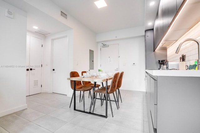 227 NE 2nd St Unit 1705, Miami, FL 33132 - dining space featuring electric panel and recessed lighting