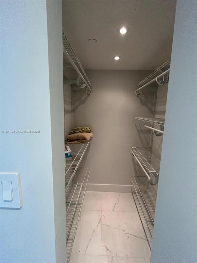 view of walk in closet