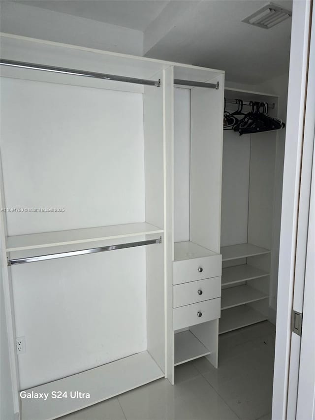 closet with visible vents