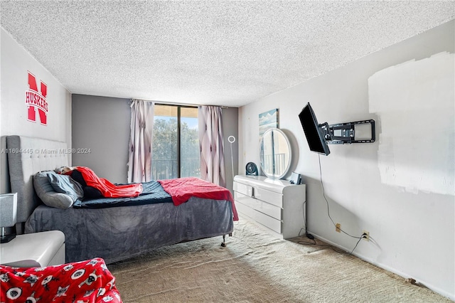6195 Rock Island Rd Unit 413, Tamarac, FL 33319 - carpeted bedroom featuring a textured ceiling and access to outside