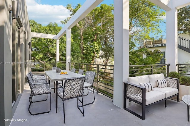 balcony with an outdoor living space