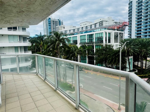 balcony with a city view