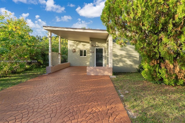 view of doorway to property