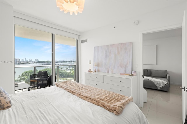 view of tiled bedroom