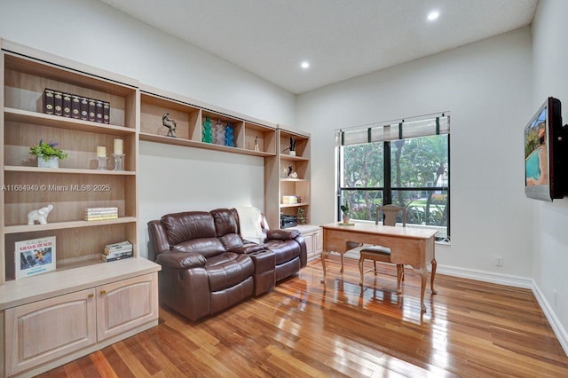 office featuring light hardwood / wood-style flooring