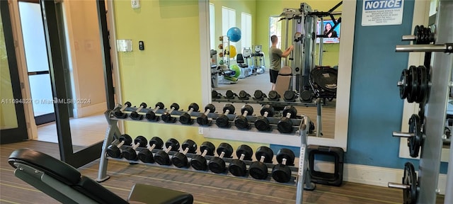 view of workout area