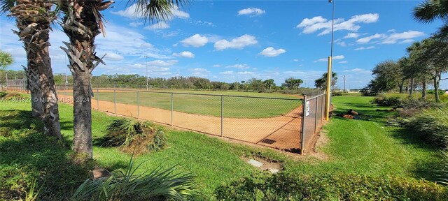 surrounding community with a yard and a rural view