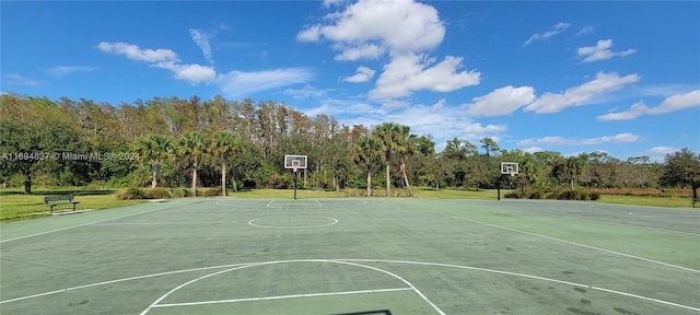 view of sport court