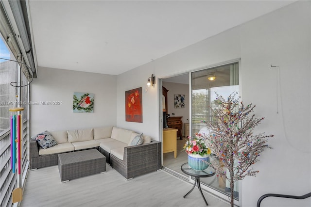 4107 E Cambridge E Unit 4107, Deerfield Beach, FL 33442 - living room featuring wood finished floors