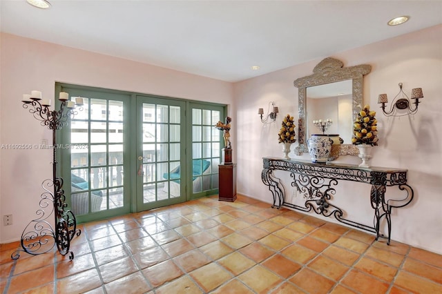 entryway featuring tile patterned flooring