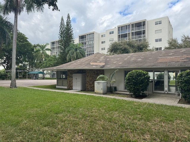 exterior space with central air condition unit