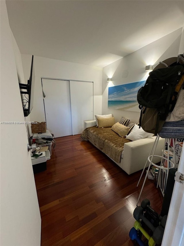 interior space featuring dark hardwood / wood-style flooring