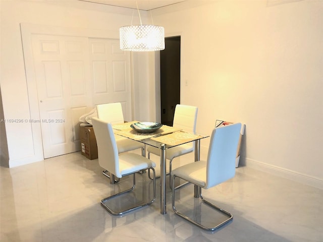 3901 S Ocean Dr Unit 2J, Hollywood, FL 33019 - dining space with baseboards