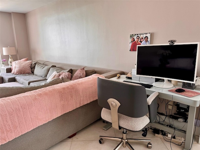 office featuring light tile patterned floors