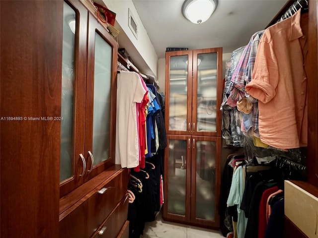 view of walk in closet