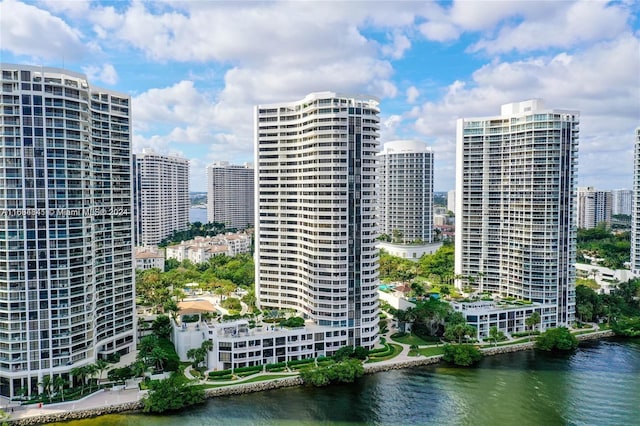 city view with a water view