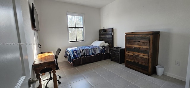 view of tiled bedroom