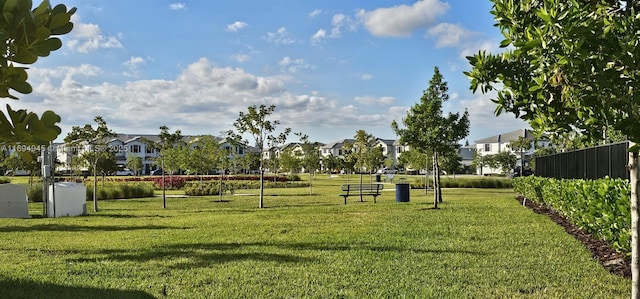 surrounding community featuring a lawn