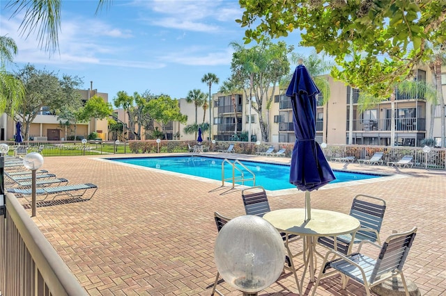 view of pool with a patio