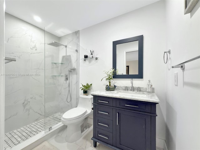 8415 SW 107th Ave Unit 356W, Miami, FL 33173 - full bathroom with marble finish flooring, toilet, a marble finish shower, and vanity
