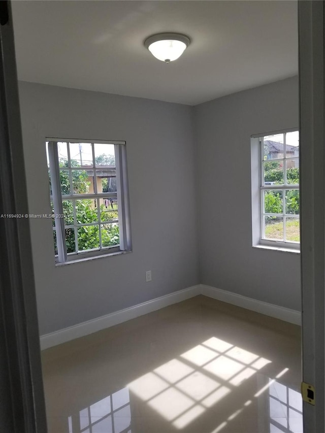 empty room with a wealth of natural light