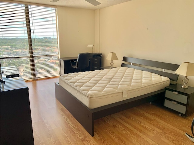 1500 S Ocean Dr Unit 17E, Hollywood, FL 33019 - bedroom featuring light wood-type flooring and a wall of windows