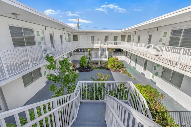 balcony featuring a porch