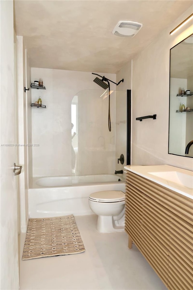 1861 NW S River Dr Unit 2505, Miami, FL 33125 - full bath with vanity, visible vents, shower / tub combination, and toilet