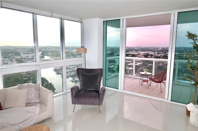 1861 NW S River Dr Unit 2505, Miami, FL 33125 - sunroom / solarium featuring a water view