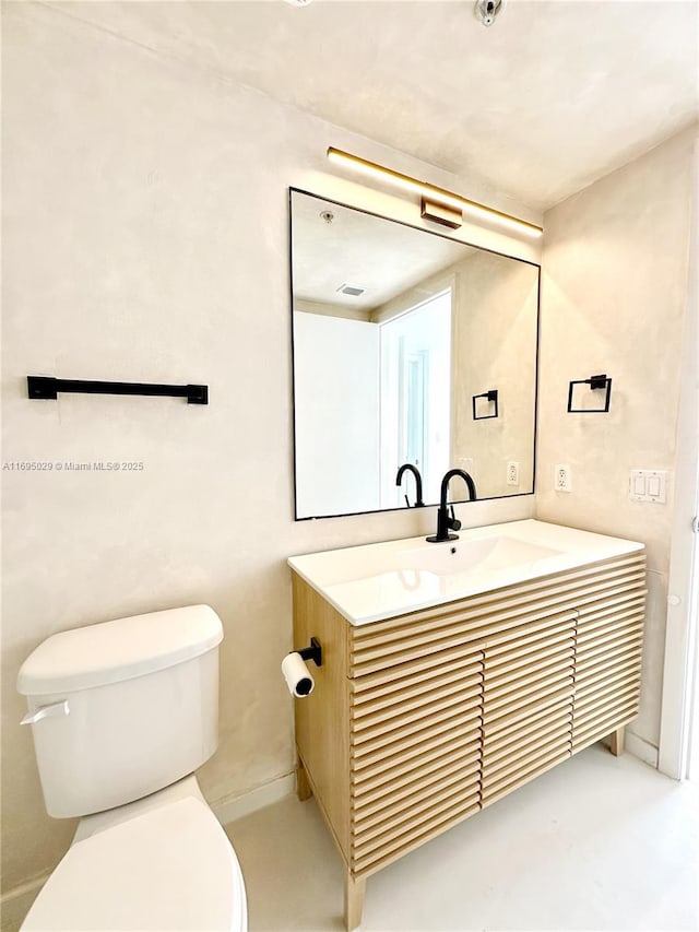 1861 NW S River Dr Unit 2505, Miami, FL 33125 - bathroom featuring visible vents, toilet, and vanity